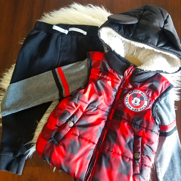 3 Piece Mickey Mouse Disney Junior 24 Month Outfit - Picture 1 of 16